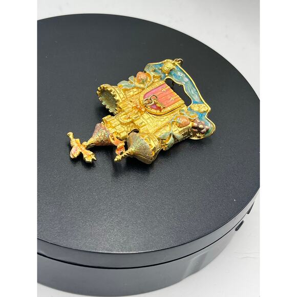 Kirk's Folly Gold-Tone & Enamel
Fairytale Rapunzel‎ Castle w/ Dragonfly Brooch - Picture 4 of 9